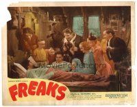 5z274 FREAKS LC R49 Tod Browning classic, great image of many top cast members around bed!