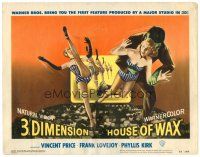 5z200 HOUSE OF WAX TC '53 cool 3-D image of monster & sexy girls kicking off the movie screen!