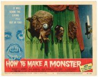 5z283 HOW TO MAKE A MONSTER LC #5 '58 best image of classic monster masks hanging on wall!