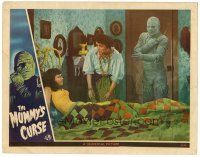 5z310 MUMMY'S CURSE LC '44 bandaged monster Lon Chaney Jr. watches Virginia Christine in bed!
