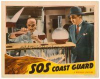 5z335 SOS COAST GUARD LC '42 mad scientist Bela Lugosi watches experiment in laboratory!