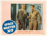5z336 SPACE MASTER X-7 LC #4 '58 close up of Bill Williams & military man in lab looking worried!