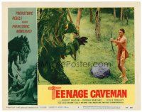 5z342 TEENAGE CAVEMAN LC #3 '58 Robert Vaughn aims arrows at wacky prehistoric monsters!