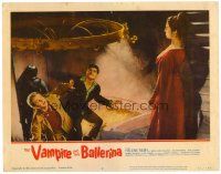 5z349 VAMPIRE & THE BALLERINA LC #2 '61 blood-lusting woman watches two men narrowly escape death!