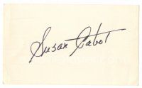 5z107 SUSAN CABOT signed signed 3x5 index card '70s the 1950s actress who starred in The Wasp Woman