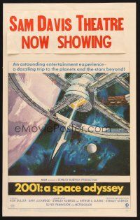 5z042 2001: A SPACE ODYSSEY WC '68 Stanley Kubrick classic, art of space wheel by Bob McCall!