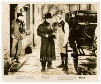 5z548 BODY SNATCHER 8x10 still R52 full-length Boris Karloff & Bela Lugosi talking by carriage!