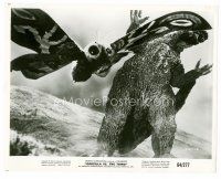 5z586 GODZILLA VS. THE THING 8x10 still '64 great image of rubbery monster battle with Mothra!