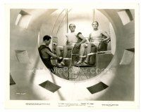 5z634 THINGS TO COME 8x10 still '36 William Cameron Menzies, H.G. Wells, c/u of astronauts in ship!