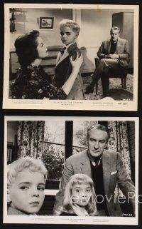 5z507 VILLAGE OF THE DAMNED 4 8x10 stills '60 George Sanders with those creepy kids!