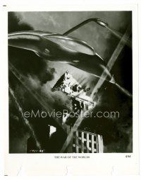 5z640 WAR OF THE WORLDS 8x10 still '53 H.G. Wells & George Pal classic, alien warship attacking!