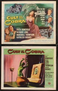 5z373 CULT OF THE COBRA 8 LCs '55 beauty Faith Domergue changed to a thing of TERROR!