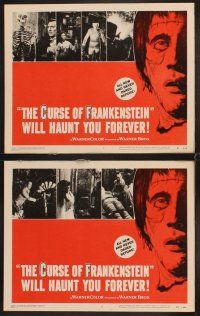 5z391 CURSE OF FRANKENSTEIN 7 LCs '57 Peter Cushing, many images of Christopher Lee as the monster!