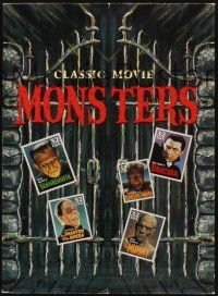 5z128 CLASSIC MOVIE MONSTERS stamps + portfolio '96 Frankenstein, Dracula, Mummy, Wolf Man, Phantom