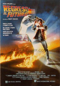5z117 BACK TO THE FUTURE Spanish pressbook '85 art of Michael J. Fox & Delorean by Drew Struzan!