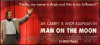 6a050 MAN ON THE MOON 30sh '99 Milos Forman, great image of Jim Carrey as Andy Kaufman on stage