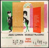 6a027 IRMA LA DOUCE 6sh '63 Billy Wilder, great art of Shirley MacLaine & Jack Lemmon!