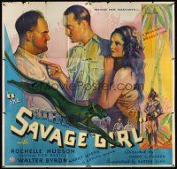6a031 SAVAGE GIRL 6sh '32 sexy African jungle native Rochelle Hudson is wanted by two men!