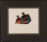6a107 BATMAN: THE ANIMATED SERIES matted animation cel '92 DC Comics, art of Batman & Robin!