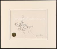 6a104 HOW THE GRINCH STOLE CHRISTMAS matted signed animation art '66 by Chuck Jones, wacky dog!