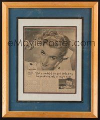 6a110 MARILYN MONROE framed magazine ad '51 wonderful image from Rayve Shampoo ad!