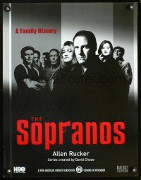 6a062 SOPRANOS book tie-in standee '99 James Gandolfini, Lorraine Bracco, mafia TV series!