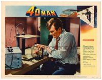 6b459 4D MAN LC #7 '59 cool special effects image of Robert Lansing putting hand through metal!