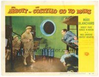 6b461 ABBOTT & COSTELLO GO TO MARS LC #8 '53 wacky astronauts Bud & Lou with gun in outer space!