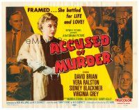 6b008 ACCUSED OF MURDER TC '57 David Brian, Vera Ralston, Sidney Blackmer!