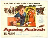 6b022 APACHE AMBUSH TC '55 Richard Jaeckel, Bill Williams, Apache fury rides the trail!