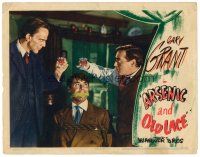 6b475 ARSENIC & OLD LACE LC '44 Peter Lorre & Raymond Massey toast over bound & gagged Cary Grant!