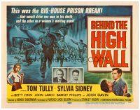 6b038 BEHIND THE HIGH WALL TC '56 Tully, smoking Sylvia Sidney, cool big house prison break art!
