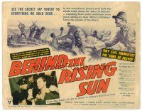 6b039 BEHIND THE RISING SUN TC '43 World War II propaganda, the threat to everything we hold dear!