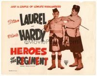 6b057 BONNIE SCOTLAND TC R40s Stan Laurel & Oliver Hardy wearing kilts, Heroes of the Regiment!