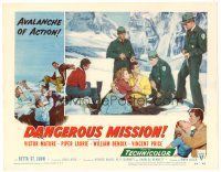 6b545 DANGEROUS MISSION LC #1 '54 park ranger William Bendix with Victor Mature & Piper Laurie!