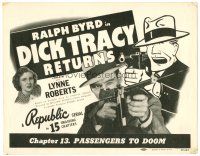 6b106 DICK TRACY RETURNS chapter 13 TC R48 Ralph Byrd as Chester Gould's famous detective, serial!