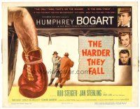6b175 HARDER THEY FALL TC '56 Humphrey Bogart, Rod Steiger, cool boxing artwork, classic!