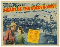 6b178 HEART OF THE GOLDEN WEST TC '42 different image of Roy Rogers smiling at pretty Ruth Terry!