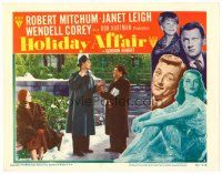 6b657 HOLIDAY AFFAIR LC #6 '49 Janet Leigh watches Robert Mitchum give his old tie to a hobo!