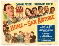 6b192 HOME IN SAN ANTONE TC '49 great artwork of Roy Acuff singing into radio microphone!