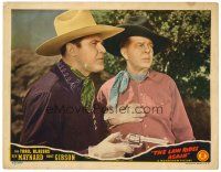 6b713 LAW RIDES AGAIN LC '43 best close up of cowboys Ken Maynard & Hoot Gibson, Trail Blazers!
