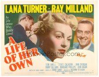6b243 LIFE OF HER OWN TC '50 sexiest Lana Turner as Lily James who really lived, Ray Milland!
