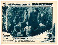 6b790 NEW ADVENTURES OF TARZAN chapter 11 LC '35 best image of Bruce Bennett playing with elephant!