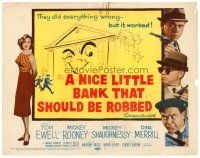 6b291 NICE LITTLE BANK THAT SHOULD BE ROBBED TC '58 thieves Tom Ewell, Mickey Rooney & Shaughnessy!