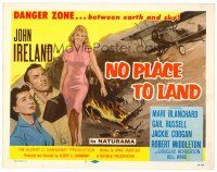 6b295 NO PLACE TO LAND TC '58 sexy Mari Blanchard, the danger zone between earth and sky!