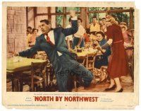 6b806 NORTH BY NORTHWEST LC #8 '59 Alfred Hitchcock, Eva Marie Saint shoots at Cary Grant in cafe!