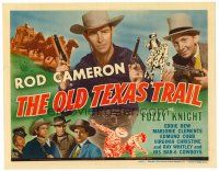 6b305 OLD TEXAS TRAIL TC '44 Rod Cameron with two guns, Fuzzy Knight with ace of hearts & gun!
