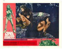 6b817 ONE MILLION YEARS B.C. LC #6 '66 sexiest prehistoric cave woman Raquel Welch eating in cave!
