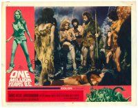 6b818 ONE MILLION YEARS B.C. LC #7 '66 sexy prehistoric cave woman Raquel Welch over fallen rival!