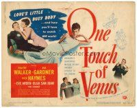 6b308 ONE TOUCH OF VENUS TC '48 full-length sexy Ava Gardner, Robert Walker, Dick Haymes